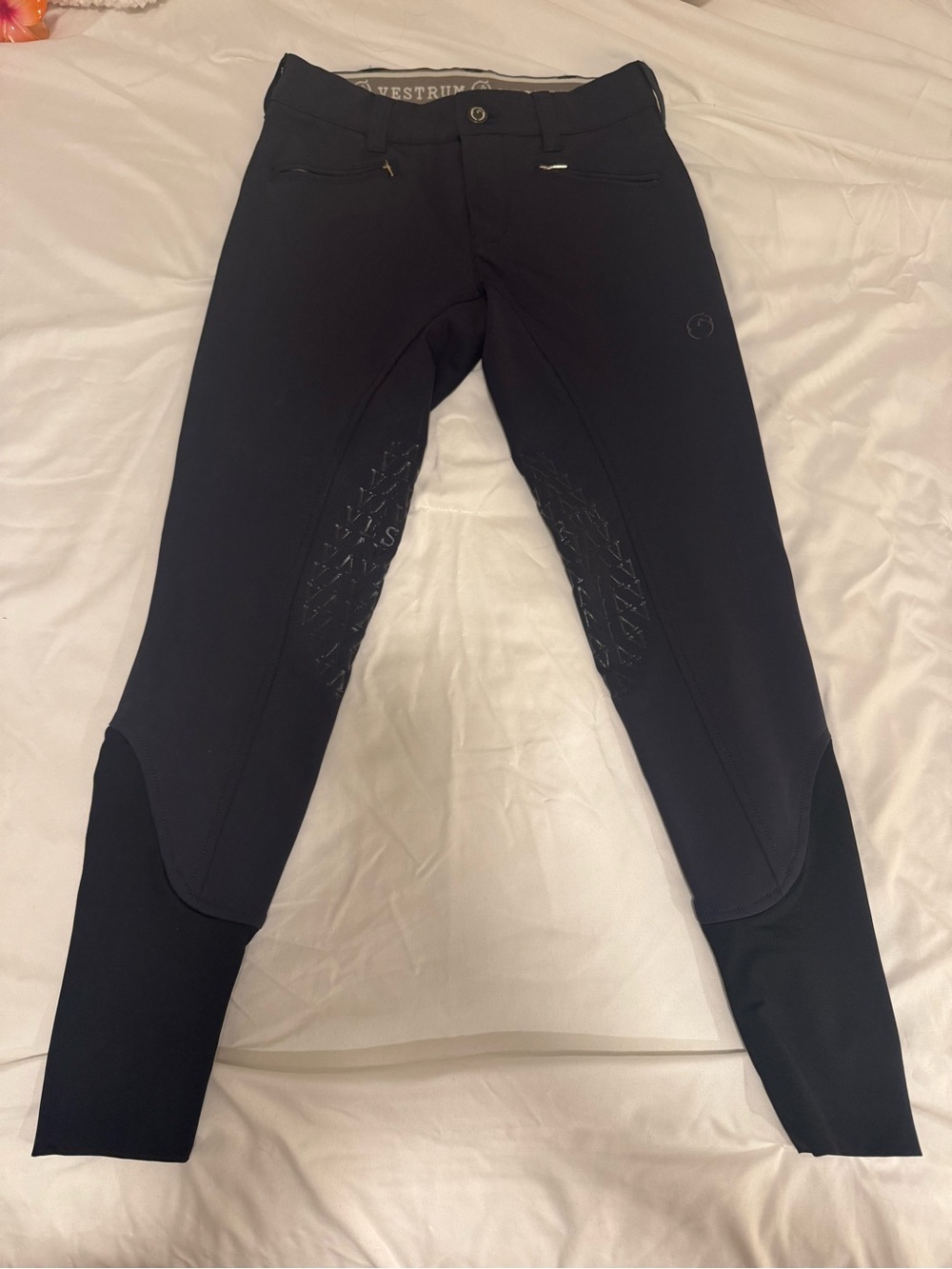 Women's Black Stretch Riding Jeggings with Silicone Grip